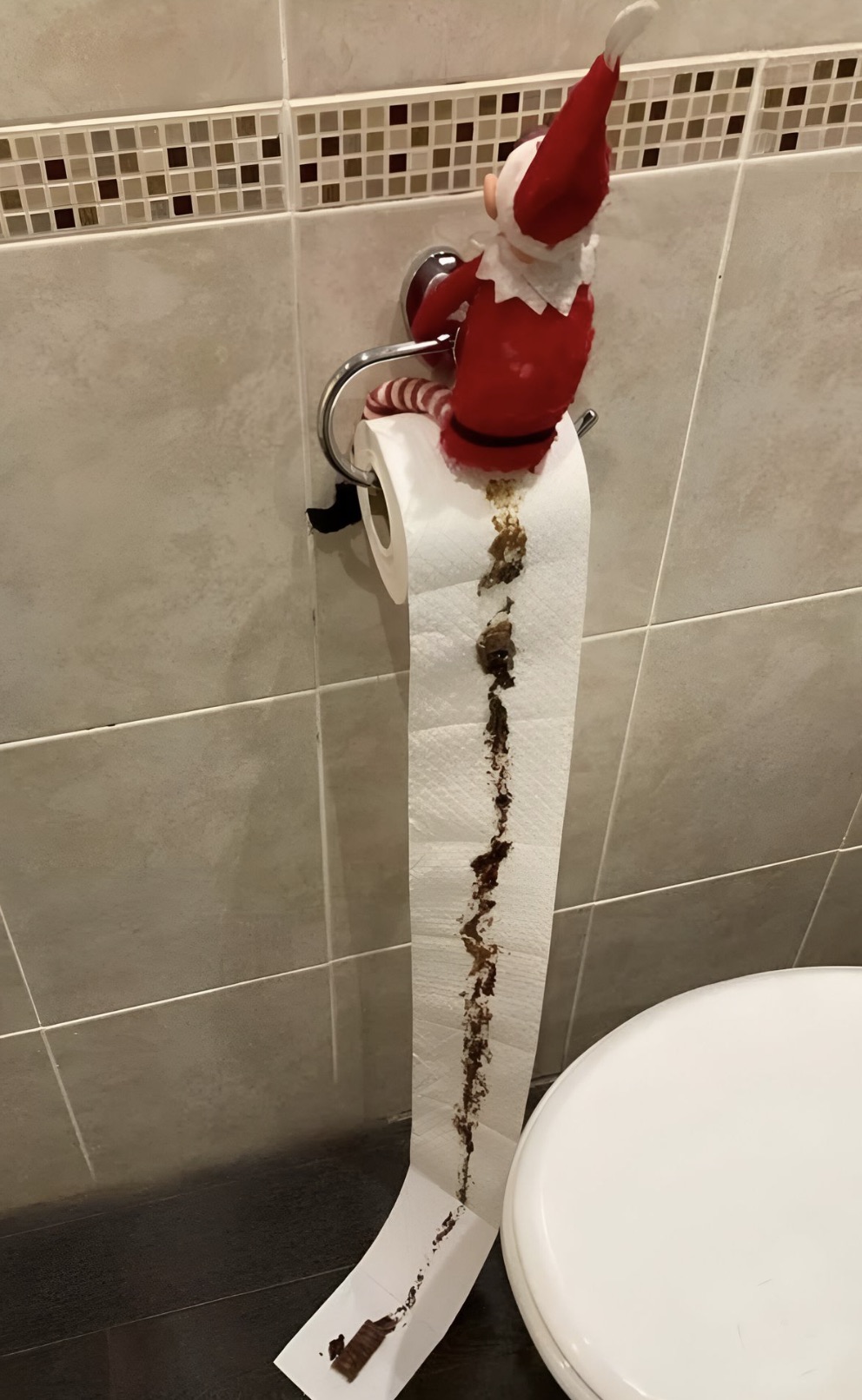 elf on the shelf toilet paper poop